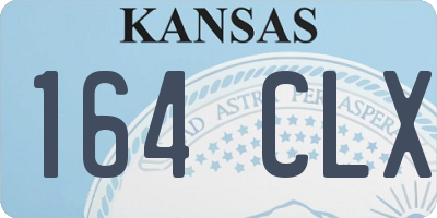 KS license plate 164CLX