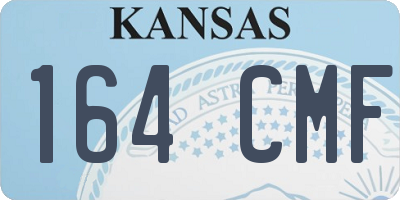 KS license plate 164CMF
