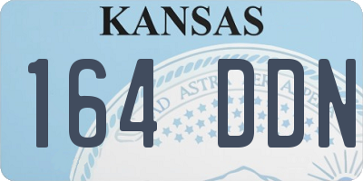 KS license plate 164DDN