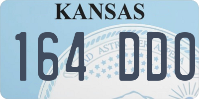 KS license plate 164DDO