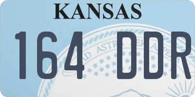 KS license plate 164DDR