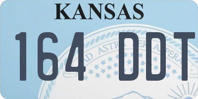 KS license plate 164DDT