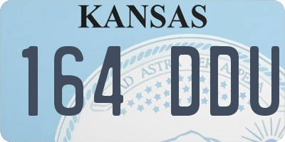KS license plate 164DDU