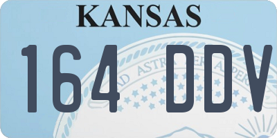 KS license plate 164DDV