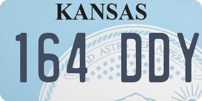 KS license plate 164DDY