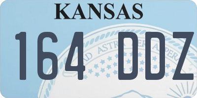 KS license plate 164DDZ