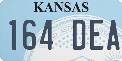KS license plate 164DEA