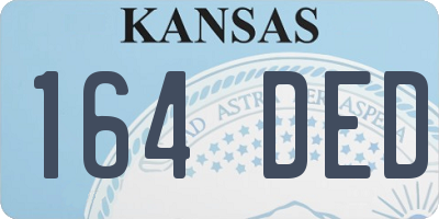 KS license plate 164DED