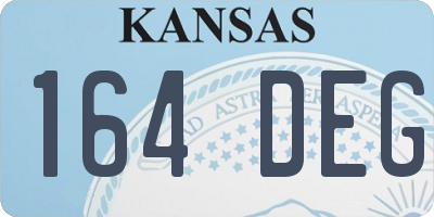 KS license plate 164DEG