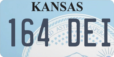 KS license plate 164DEI