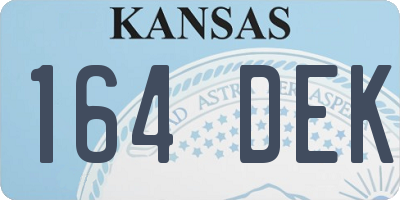KS license plate 164DEK