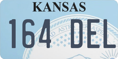 KS license plate 164DEL