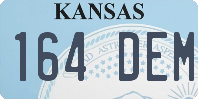KS license plate 164DEM