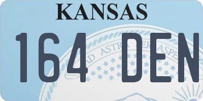 KS license plate 164DEN