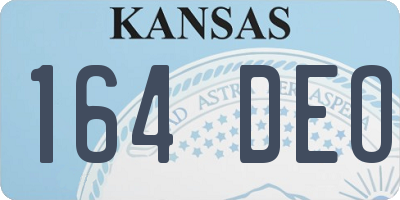 KS license plate 164DEO