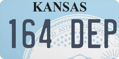 KS license plate 164DEP