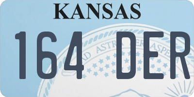 KS license plate 164DER