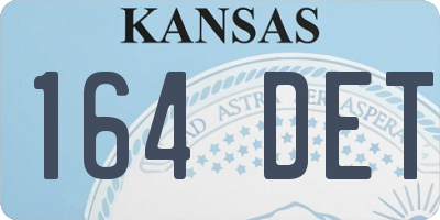 KS license plate 164DET