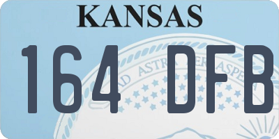 KS license plate 164DFB
