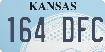 KS license plate 164DFC