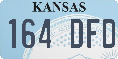 KS license plate 164DFD