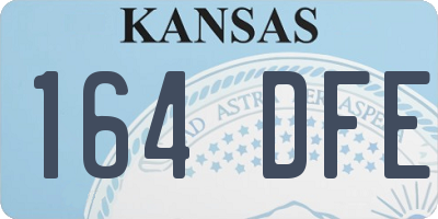 KS license plate 164DFE