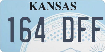 KS license plate 164DFF