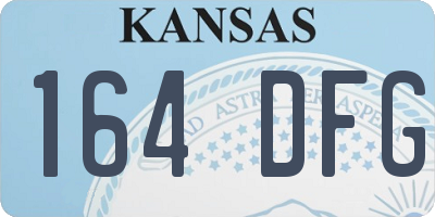 KS license plate 164DFG
