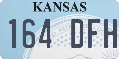 KS license plate 164DFH
