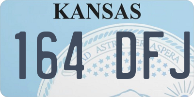 KS license plate 164DFJ