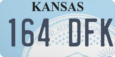 KS license plate 164DFK