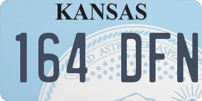 KS license plate 164DFN