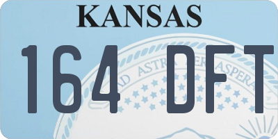 KS license plate 164DFT