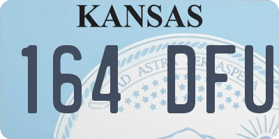 KS license plate 164DFU