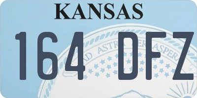 KS license plate 164DFZ