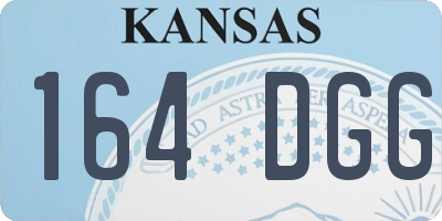 KS license plate 164DGG