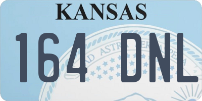 KS license plate 164DNL