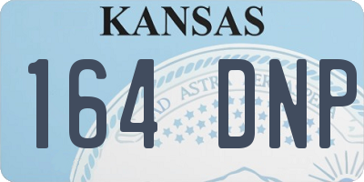 KS license plate 164DNP