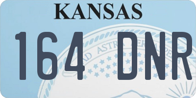 KS license plate 164DNR