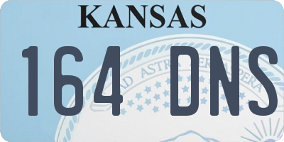 KS license plate 164DNS