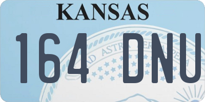 KS license plate 164DNU