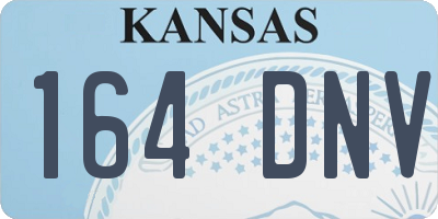 KS license plate 164DNV