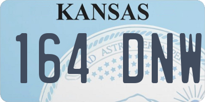 KS license plate 164DNW