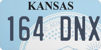 KS license plate 164DNX
