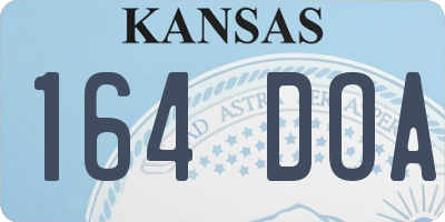 KS license plate 164DOA