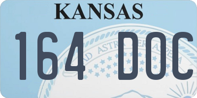 KS license plate 164DOC