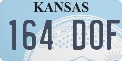 KS license plate 164DOF