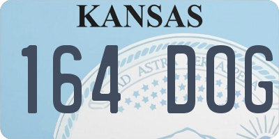 KS license plate 164DOG