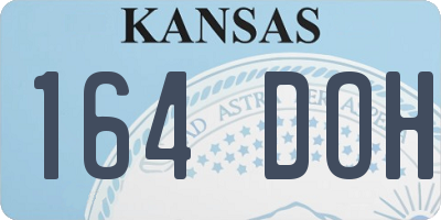 KS license plate 164DOH