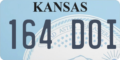 KS license plate 164DOI